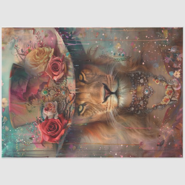 Papier Mousseline Lion victorien (Recto)