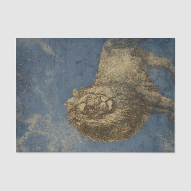Papier Mousseline Lion vintage (Recto)