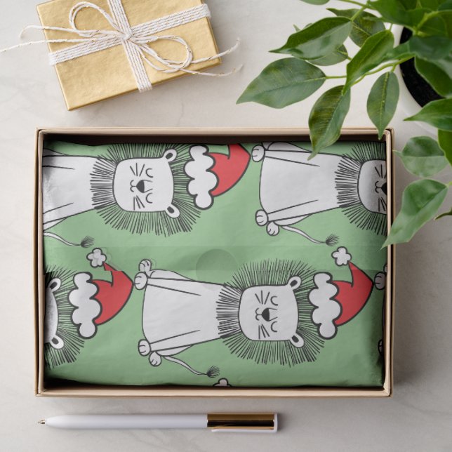 Papier Mousseline Lions de Noël lunatique (Cadeau)