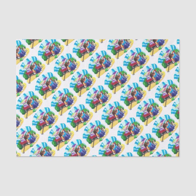 Papier Mousseline LIRE Livre Wagon Art (Recto)