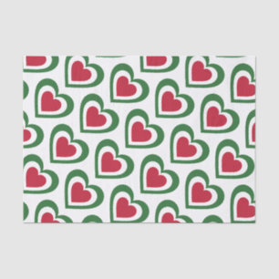 Papier Mousseline L'Italie/coeurs Drapeau-inspirés italiens