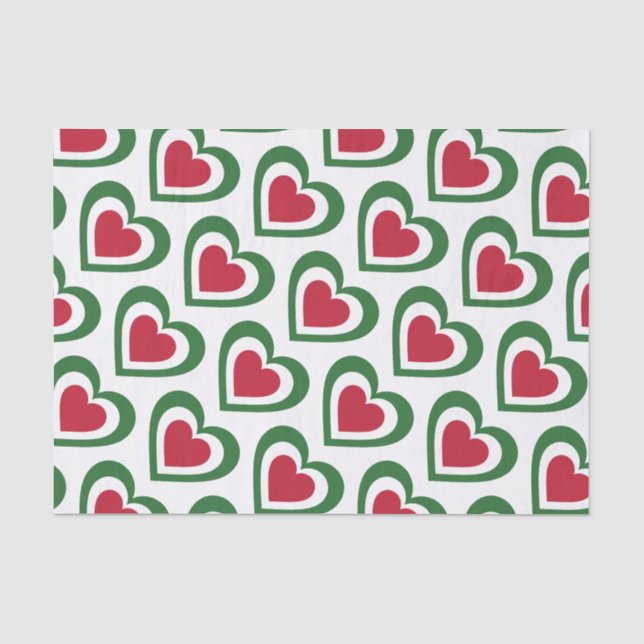 Papier Mousseline L'Italie/coeurs Drapeau-inspirés italiens (Recto)