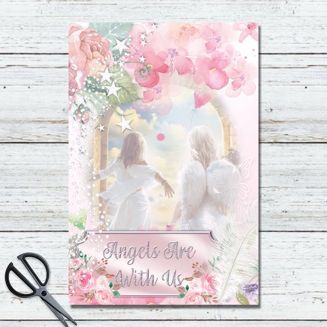 Papier Mousseline Little Angels Floral Bohemian Decoupage (Créateur téléchargé)