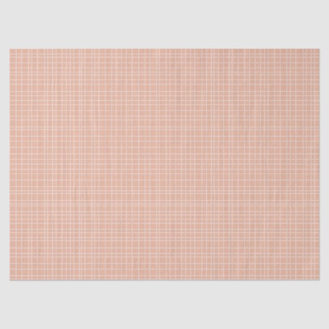 Papier Mousseline Little One Hand Drawn Grid - dusty apricot (Recto)