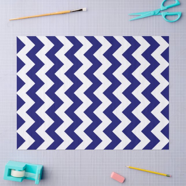 Papier Mousseline Livre blanc de Zigzag de la Marine (Artisanat)