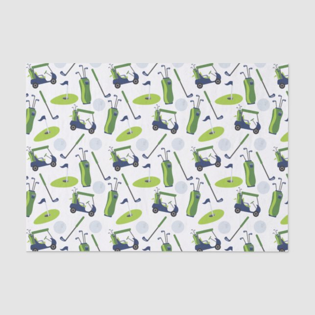 Papier Mousseline Livre de papier de fond Marine & Green Golf (Recto)