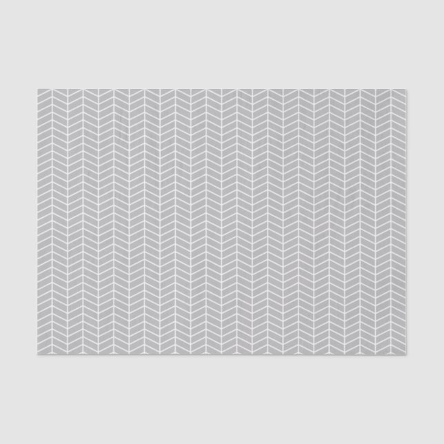 Papier Mousseline Livre de tissus de Chevron - Blanc sur gris (Recto)