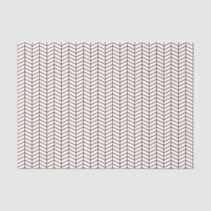 Papier Mousseline Livre de tissus de Chevron - Brown en blanc