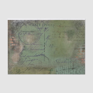 Papier Mousseline Livre de tissus Fatigue Green 1919