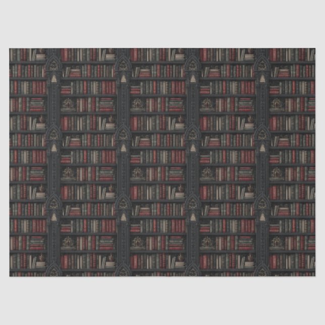Papier Mousseline Livre Lover Dark Academia Tissue Paper (Recto)