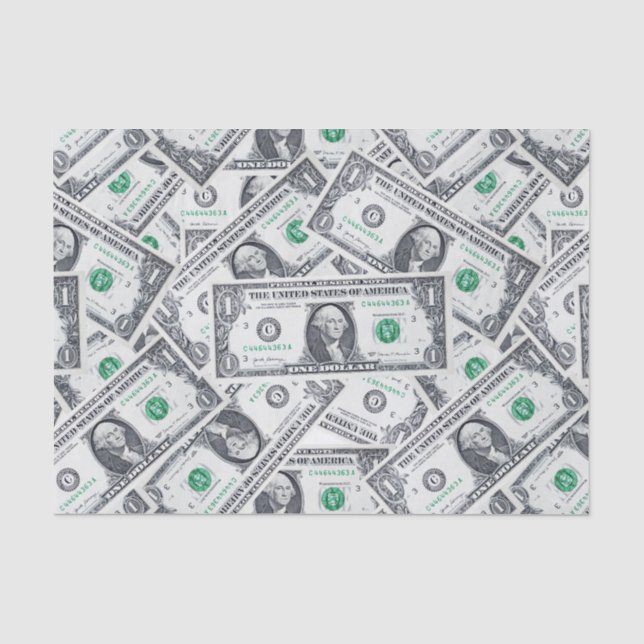 Papier Mousseline LIVRE TISSU de facture d'un dollar (Recto)