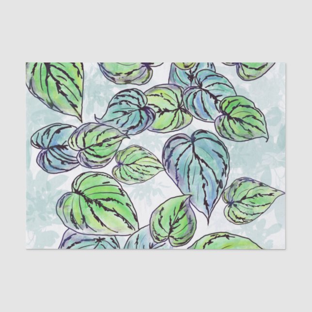 Papier Mousseline Livre vert Feuille (Recto)