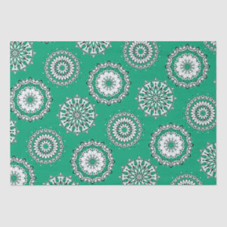 Papier Mousseline Livre vert Mandalas