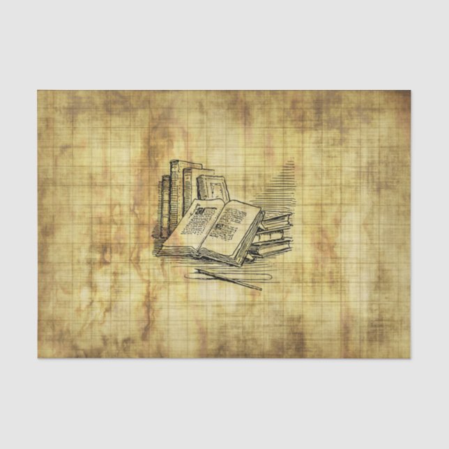 Papier Mousseline Livres vintages (Recto)