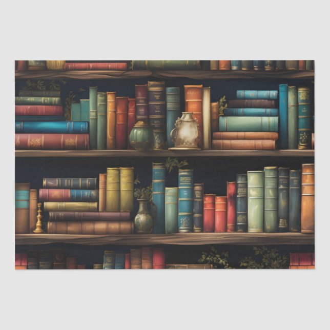 Papier Mousseline Livres vintages sur la page de découpage Motif de  (Recto)