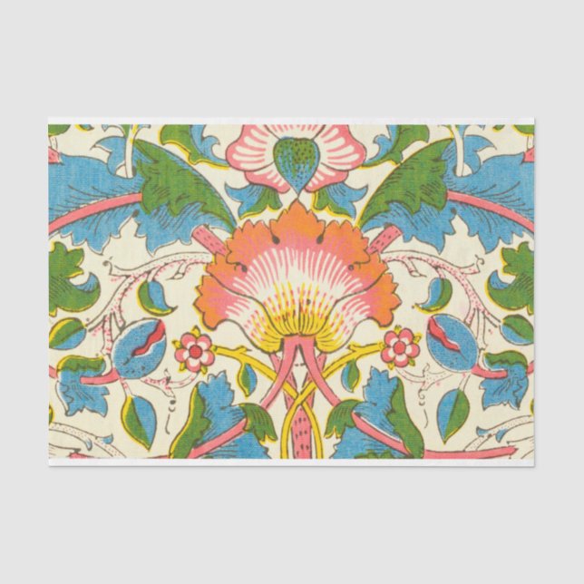 Papier Mousseline Lodden Rose (par William Morris) (Recto)