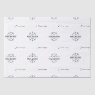 Papier Mousseline Logo d'affaires White Christmas Snowflake