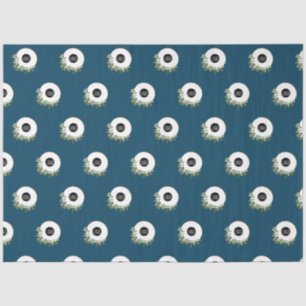 Papier Mousseline Logo de l'entreprise Blue Modern Wreath