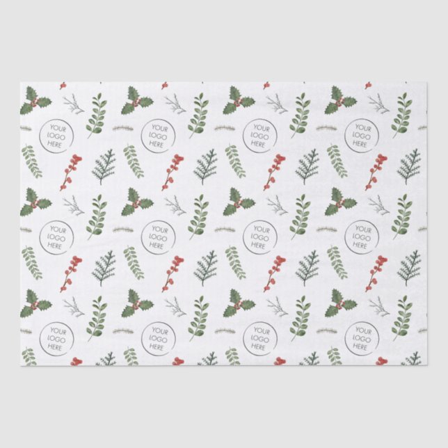 Papier Mousseline Logo de Noël Petite entreprise Promotions (Recto)
