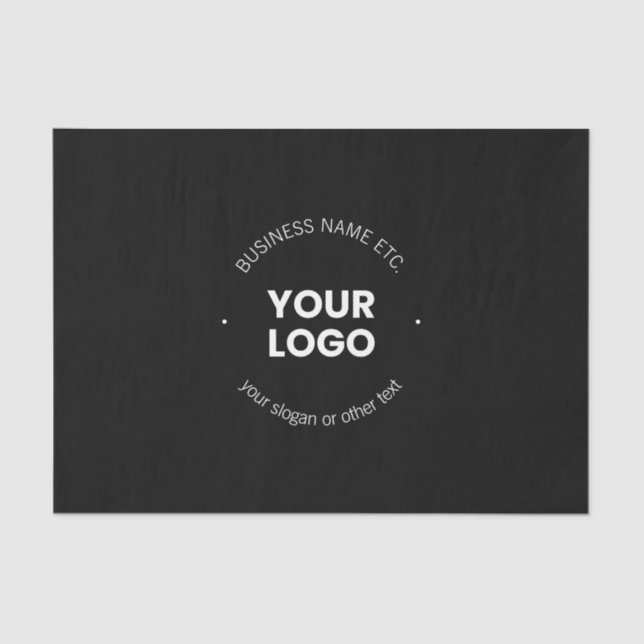 Papier Mousseline Logo de votre entreprise et texte modifiable | Noi (Recto)