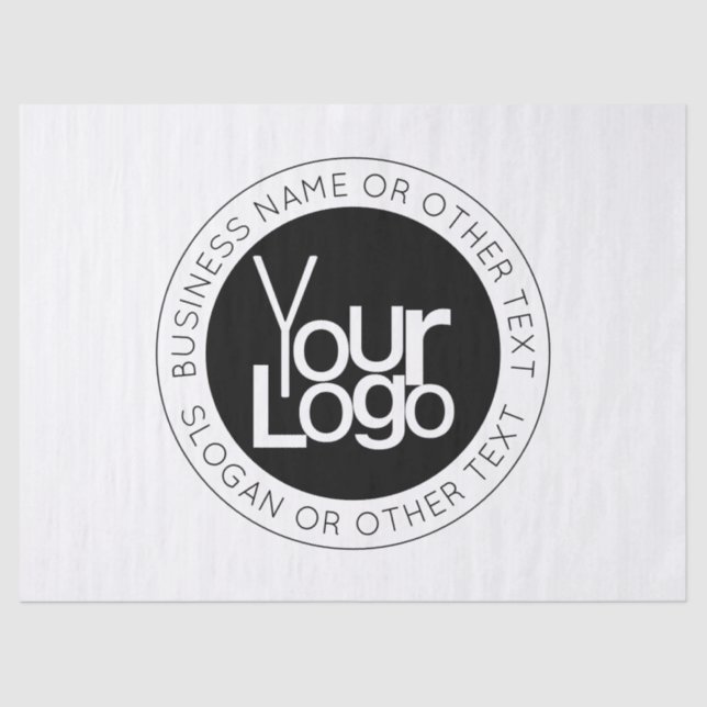 Papier Mousseline Logo d'entreprise et texte moderne simple modifiab (Recto)