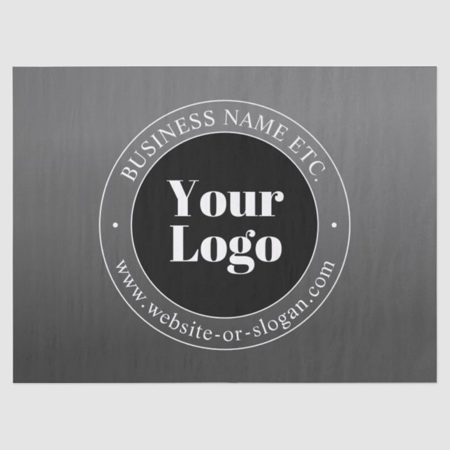 Papier Mousseline Logo d'entreprise ou design & texte modifiable (Recto)