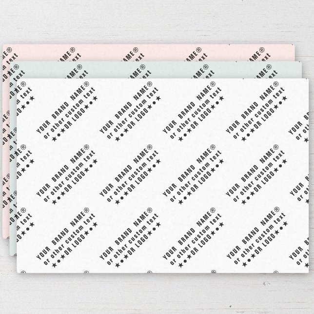 Papier Mousseline Logo d'entreprise ou texte noir Entreprise personn (Créateur téléchargé)