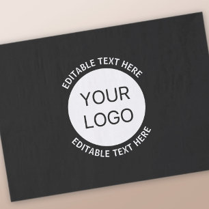 Papier Mousseline Logo d'entreprise ou toute image et texte modifiab