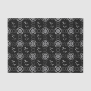 Papier Mousseline Logo d'entreprise personnalisé Motif noir noir