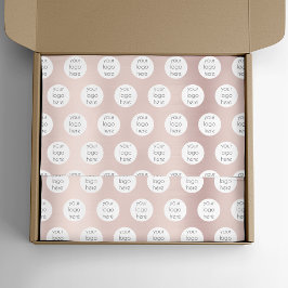 Papier Mousseline Logo d'entreprise rose Gold Girly