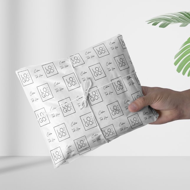 Papier Mousseline Logo et texte de script de l'entreprise Carré pers (Créateur téléchargé)