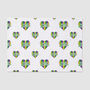 Papier Mousseline Logo heureux de mardi gras