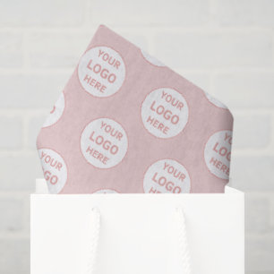Papier Mousseline Logo personnalisé moderne Pink Business