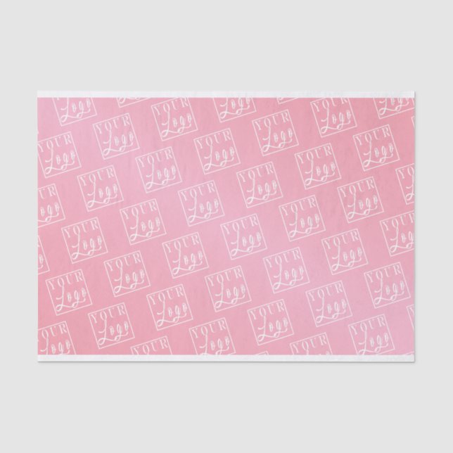 Papier Mousseline Logo personnalisé rose dégradé (Recto)