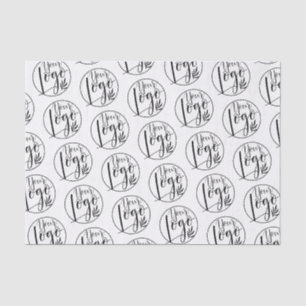 Papier Mousseline Logo professionnel marque noir blanc motif