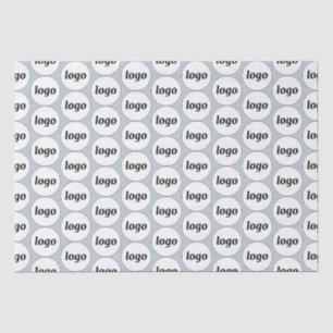Papier Mousseline Logo simple Motif commercial Poudre bleu