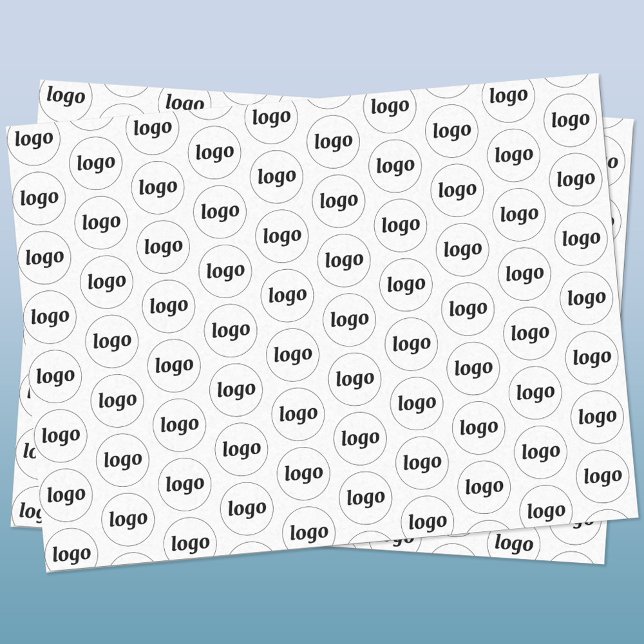 Papier Mousseline Logo simple Motif de marque d'entreprise (Logo pattern business promotional packaging tissue paper)