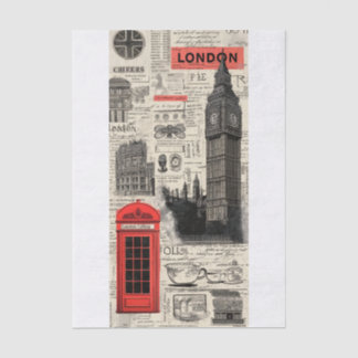 Papier Mousseline Londres vintage