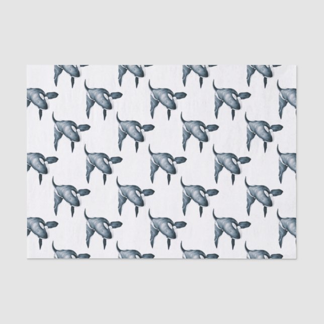 Papier Mousseline Lone Orca (Recto)