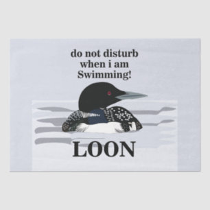 Papier Mousseline Loon Common Loon Bird Lake Funny