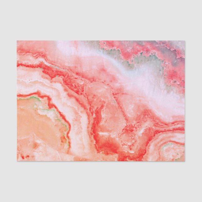 Papier Mousseline L'or rose de luxe rougissent agate minérale (Recto)
