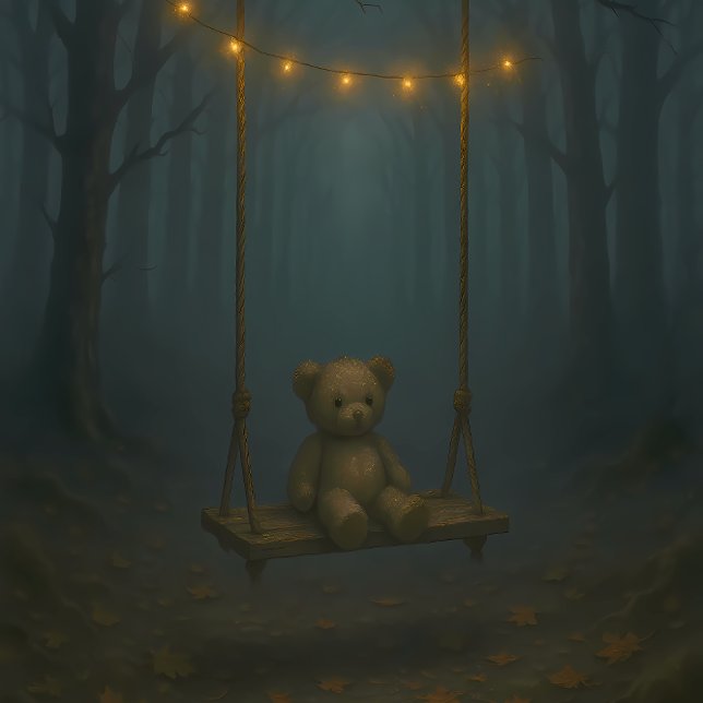 Papier Mousseline Lost in the Fog – Decoupage Paper with Teddy Bear (Créateur téléchargé)