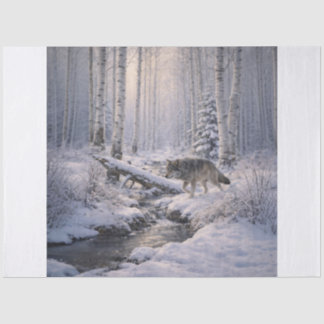 Papier Mousseline Loup de forêt