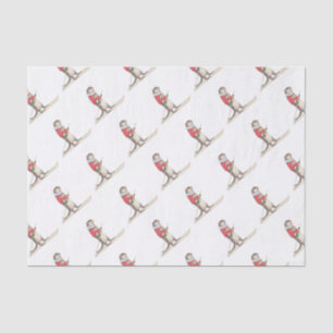 Papier Mousseline Loutre de ski