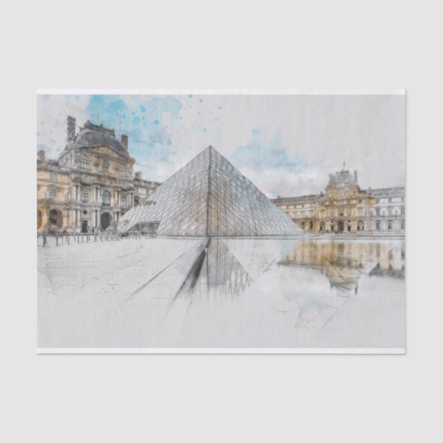 Papier Mousseline Louvre Paris, France (Recto)
