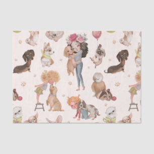 Papier Mousseline Love Dogs