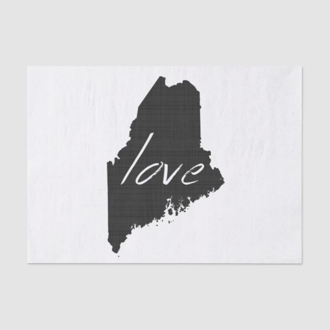 Papier Mousseline Love Maine (Recto)
