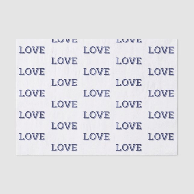 Papier Mousseline LOVE Tissue Paper (Recto)