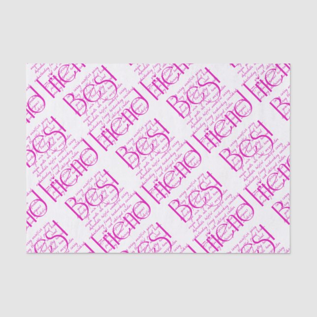 Papier Mousseline Love Words for Best Friend (Recto)