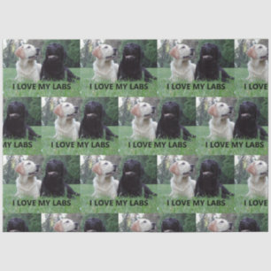 Papier Mousseline LR I Love My Labs avec photo